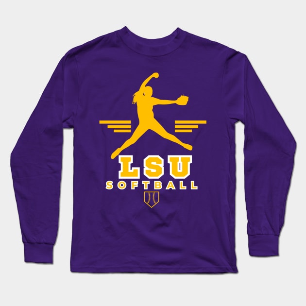 lsu tigers softball Long Sleeve T-Shirt by College Town Apparel